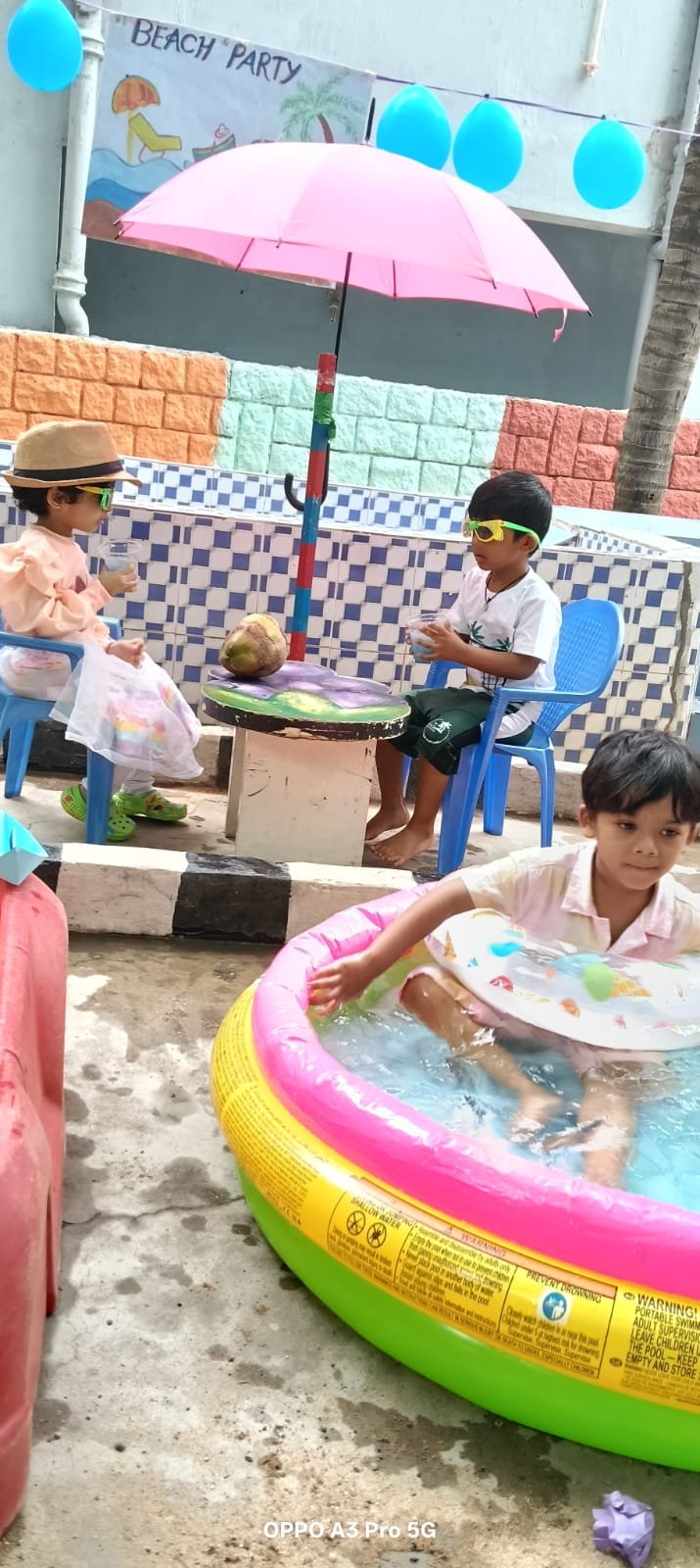 Beach Party Activity at Kidz r kidz play school malakpet